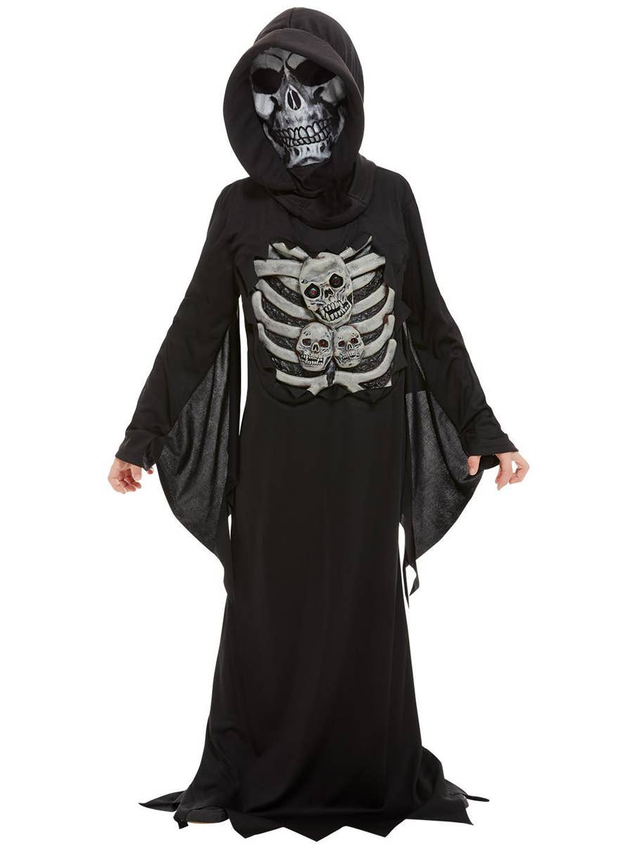 Boys Skeleton Reaper Fancy Dress Costume - Main Image