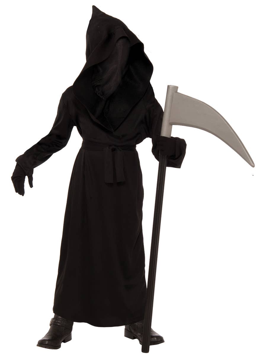 All Black Phantom Reaper Halloween Costume for Boys
