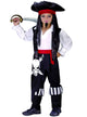 Boys Black and White Pirate Dress Up Costume