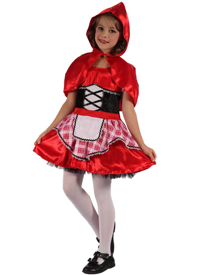 Girls Red Riding Hood Fancy Dress Costume