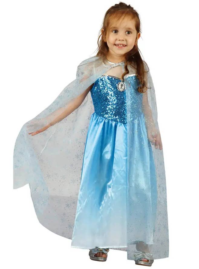Image of Frozen Movie Elsa Inspired Costume for Toddler Girls