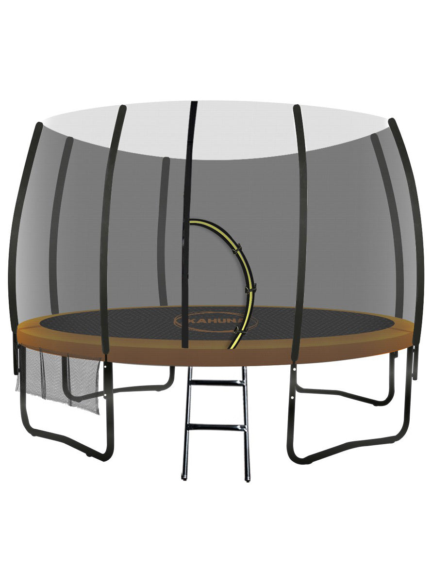 Kahuna 10ft Round Springless Trampoline with Safety Net and Orange Padding Main Image