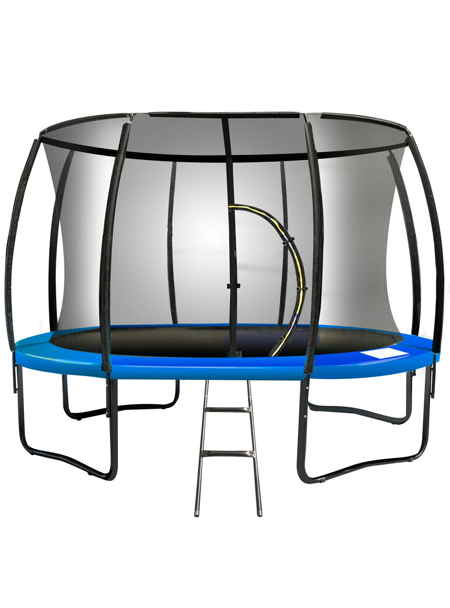 Kahuna 10ft Round Trampoline with Blue Padding and Safety Net Main Image