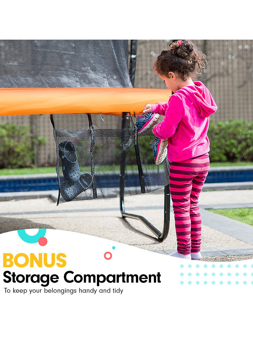 Kahuna 10ft Round Trampoline with Orange Padding and Safety Net Info Image 5