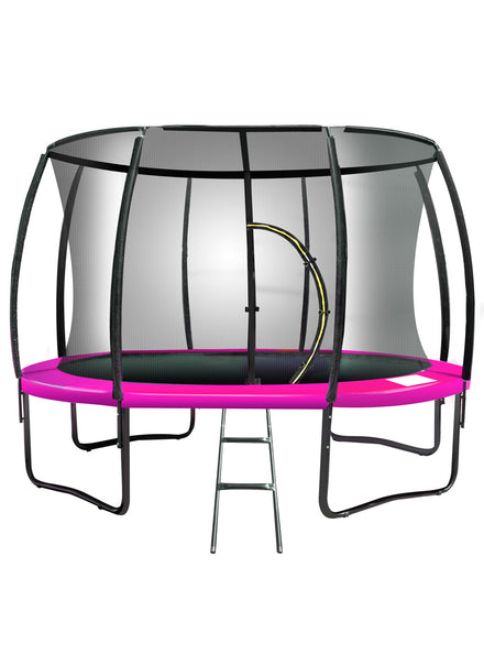 Kahuna 10ft Round Trampoline with Pink Padding and Safety Net Main Image