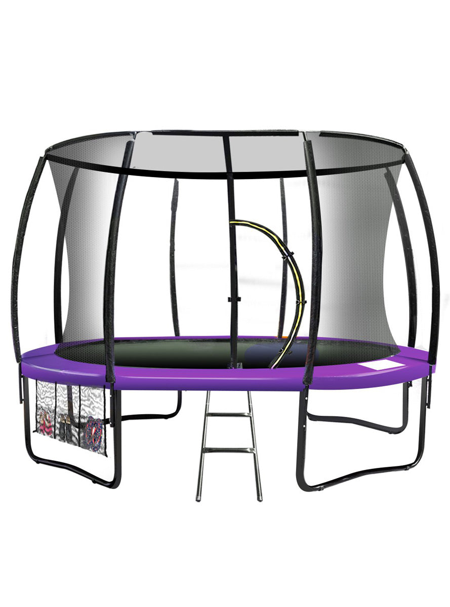 Kahuna 10ft Round Trampoline with Purple Padding and Safety Net Main Image