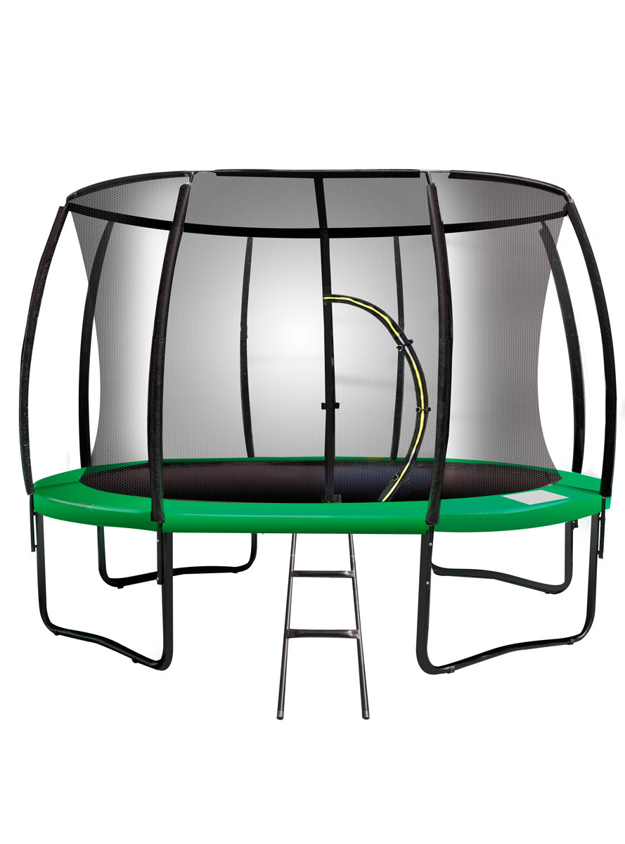 Kahuna 12 Foot Round Trampoline With Safety Net And Green Padding Main Image