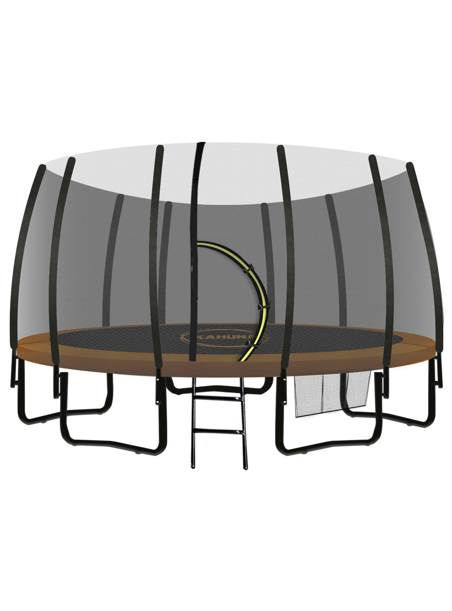 Kahuna 12ft Round Springless Trampoline with Safety Net and Orange Padding Main Image
