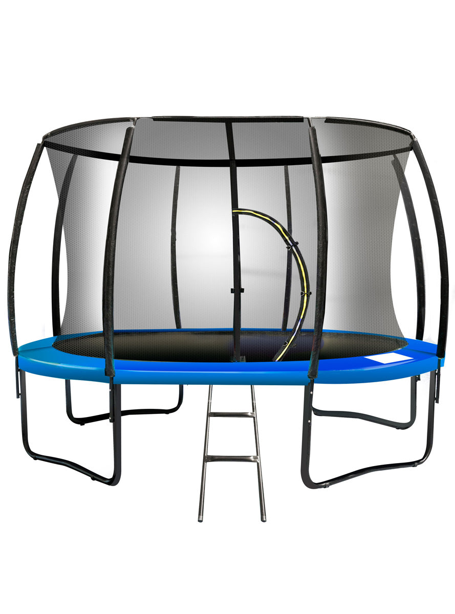 Kahuna 12ft Round Trampoline with Blue Padding and Safety Net Main Image