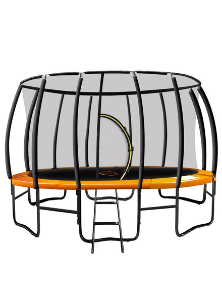 Kahuna 12ft Round Trampoline with Orange Padding and Safety Net Main Image