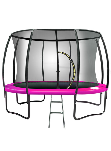 Kahuna 12ft Round Trampoline with Pink Padding and Safety Net Main Image