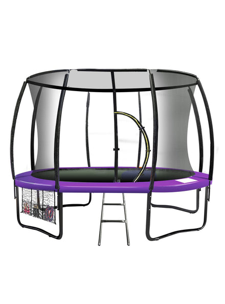 Kahuna 12ft Round Trampoline with Purple Padding and Safety Net Main Image