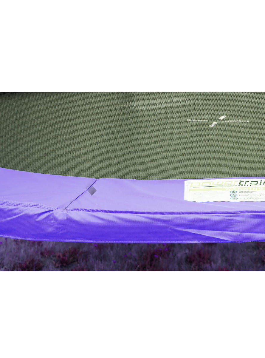 Kahuna 12ft Round Trampoline with Purple Padding Safety Net Basketball Hoop Padding Image