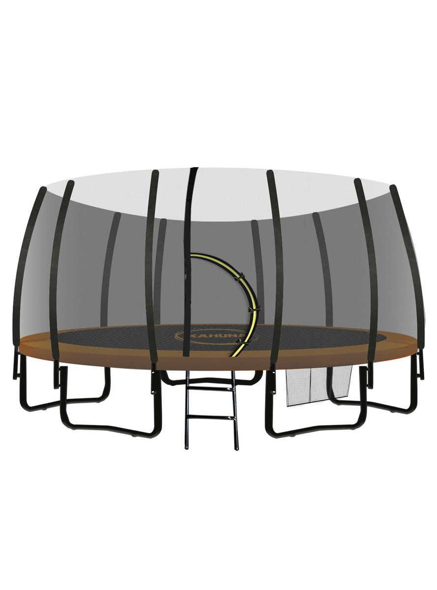 Kahuna 14ft Round Springless Trampoline with Safety Net and Orange Padding Main Image
