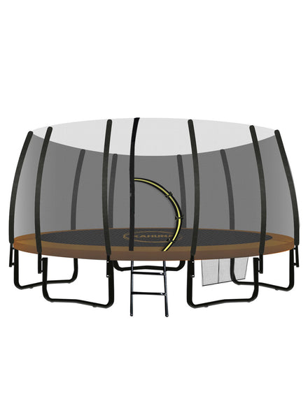 Kahuna 14ft Round Springless Trampoline with Safety Net and Orange Padding Main Image
