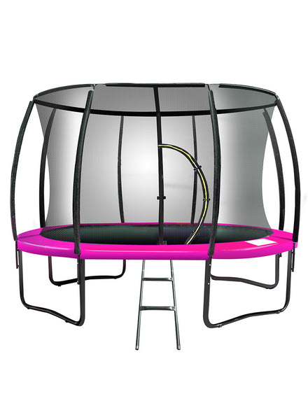 Kahuna 14ft Round Trampoline with Pink Padding and Safety Net Main Image