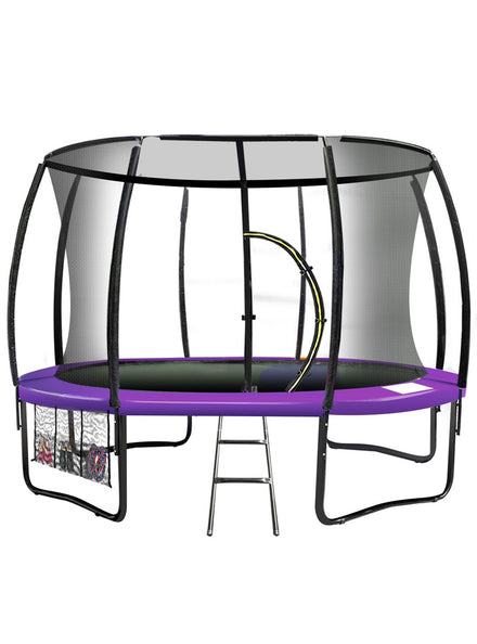 Kahuna 14ft Round Trampoline with Purple Padding and Safety Net Main Image