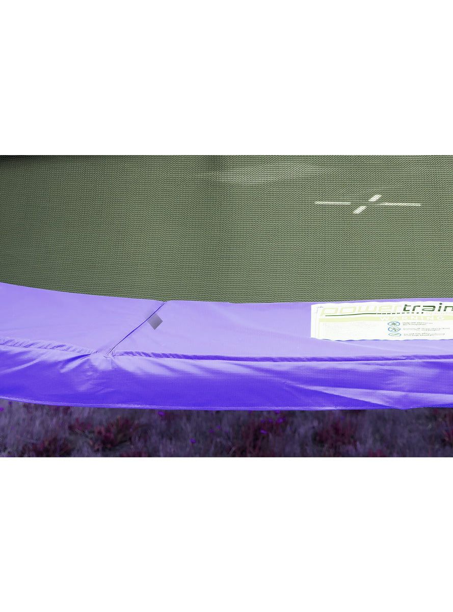 Kahuna 16ft round trampoline with purple padding and safety net - padding image