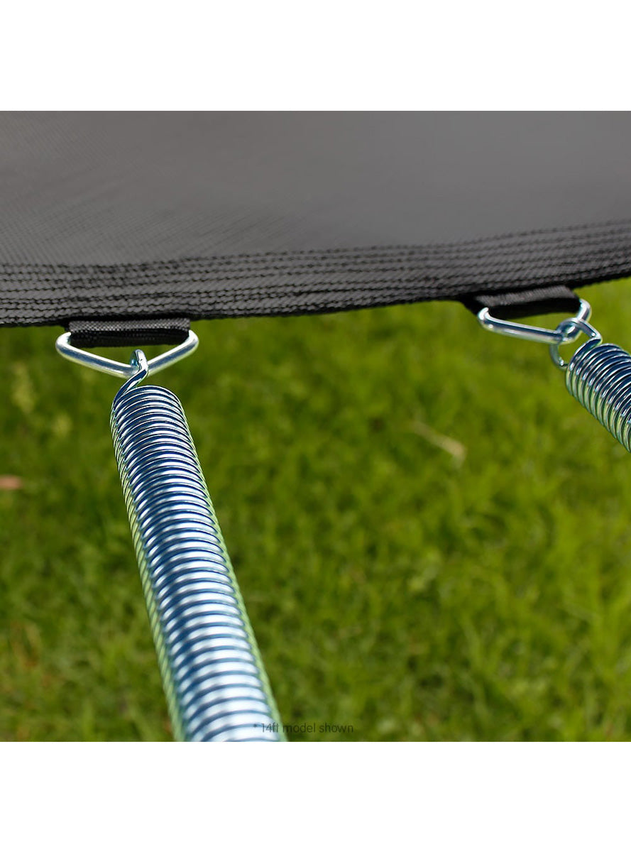 Kahuna 16ft round trampoline with purple padding and safety net - springs image