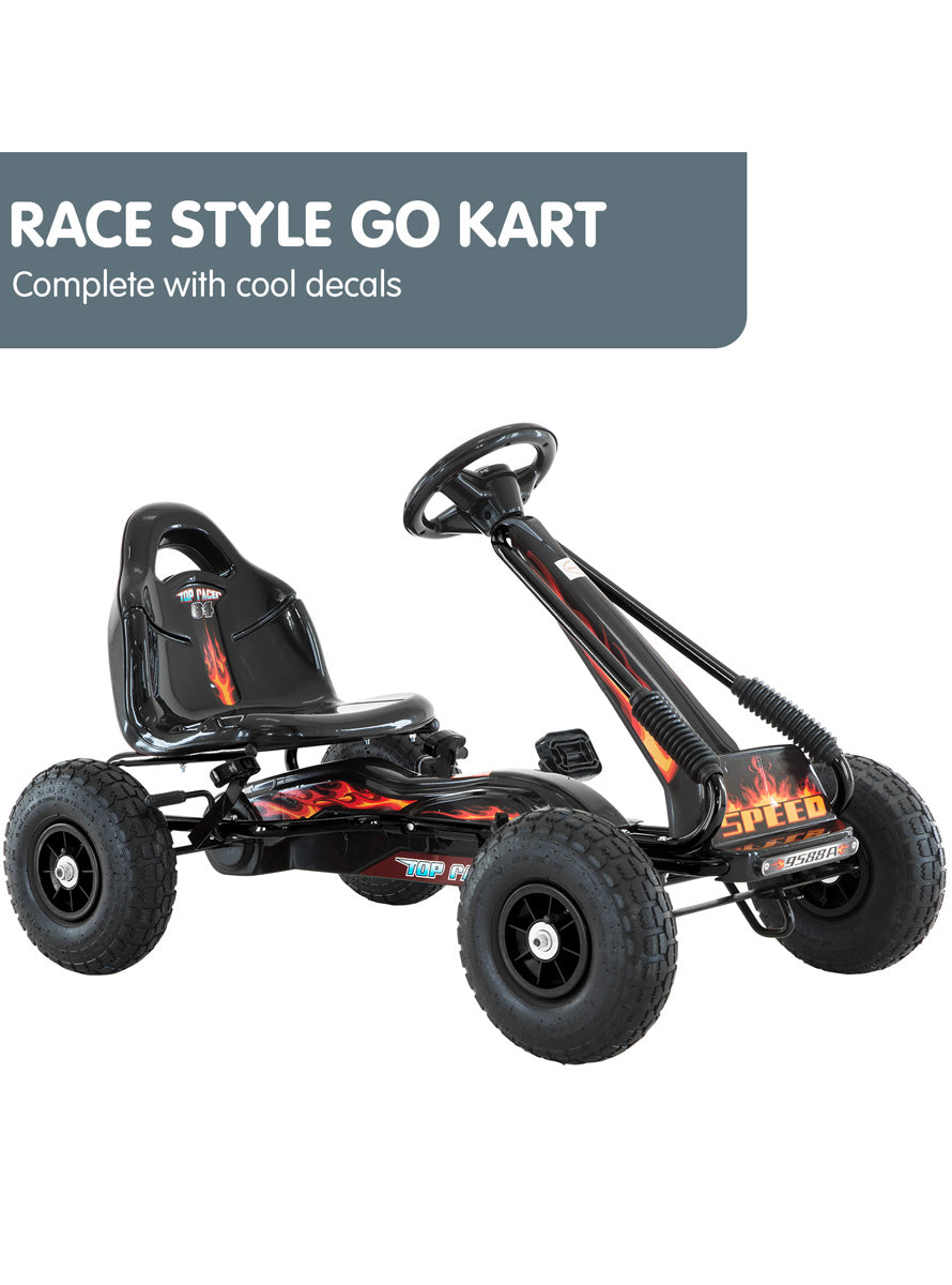 Kahuna Black G95 Pedal Powered Ride On Go Kart - Info Image 1