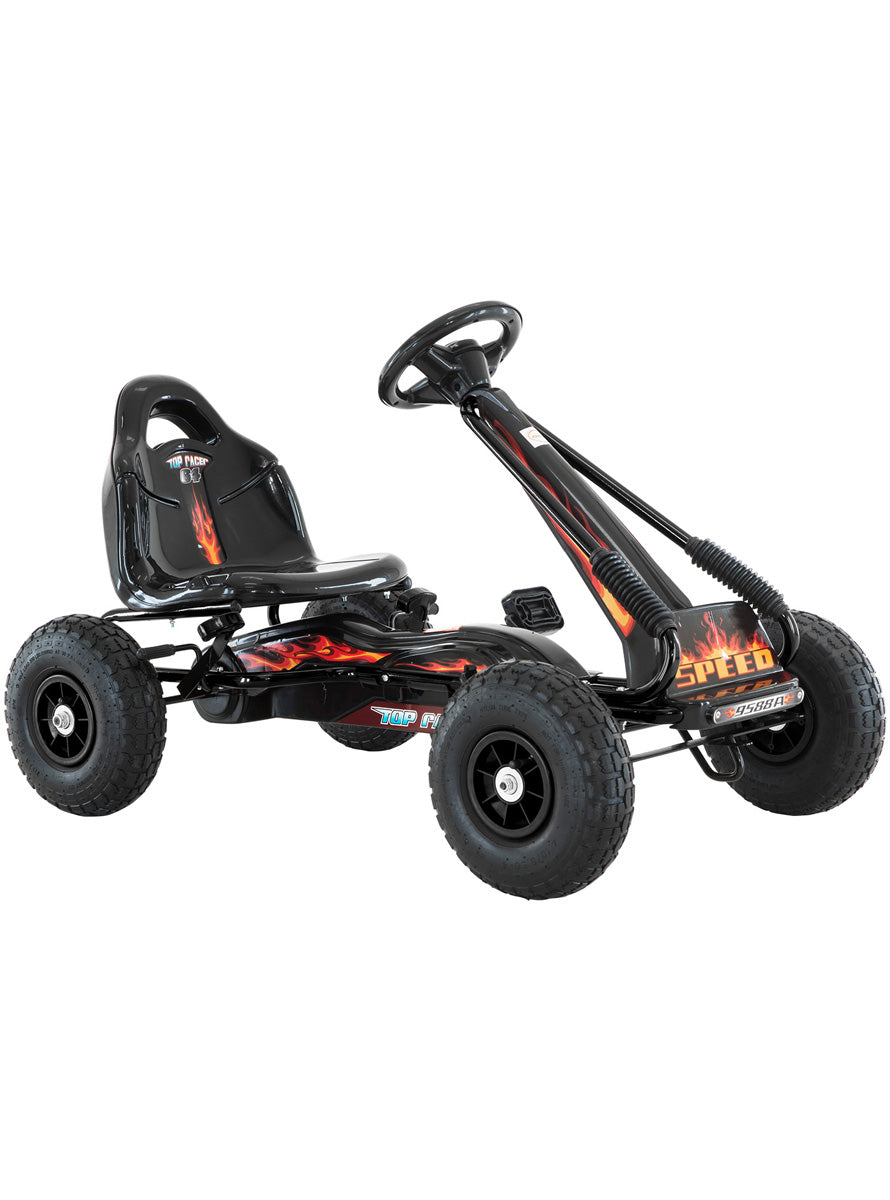 Kahuna Black G95 Pedal Powered Ride On Go Kart - Side Image