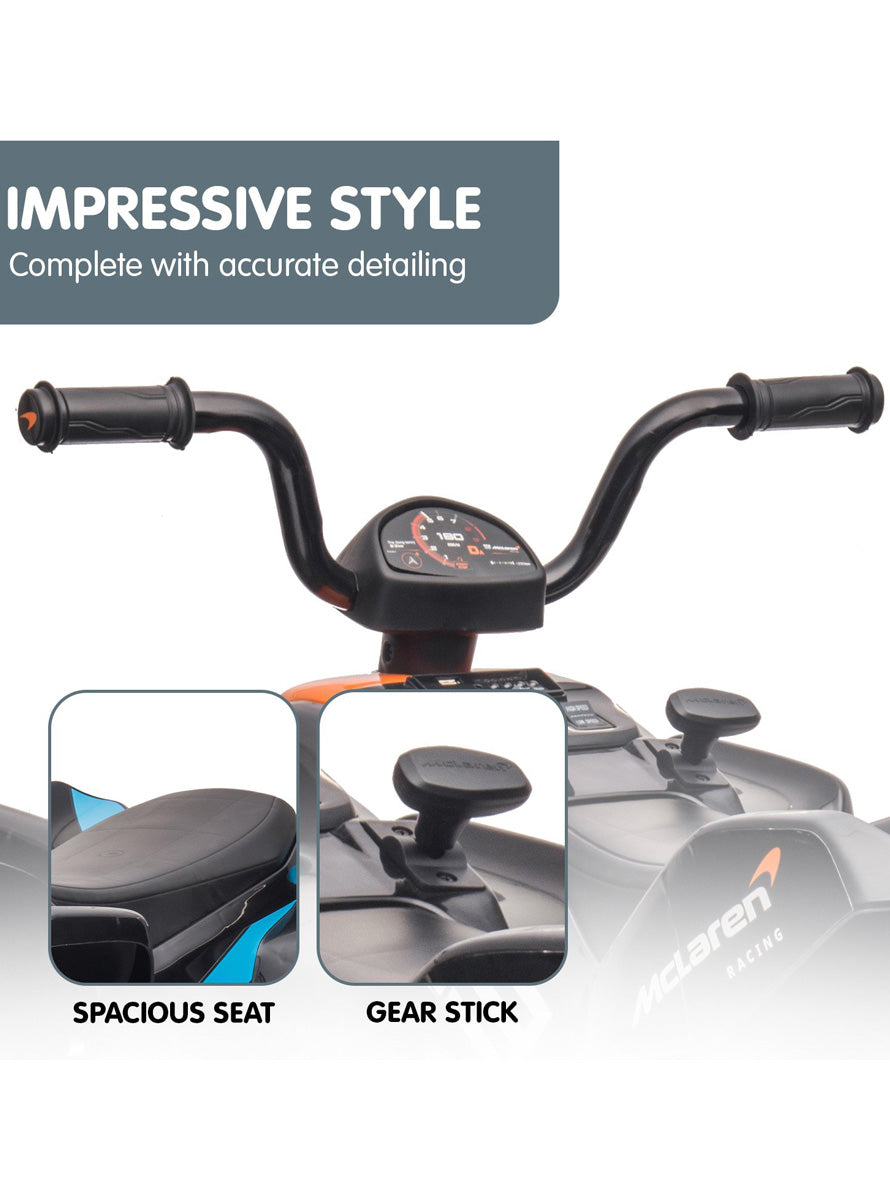 Kids Electric Ride On Quad Bike Kahuna McLaren MCL35 Black - Info Image 2