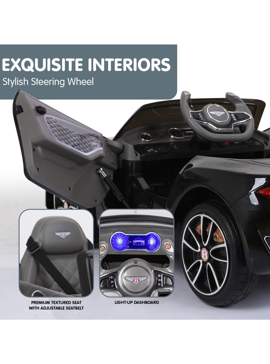 Kahuna Black Bentley EXP 12 Licensed Speed Kids Electric Ride On Car - Info Image 2