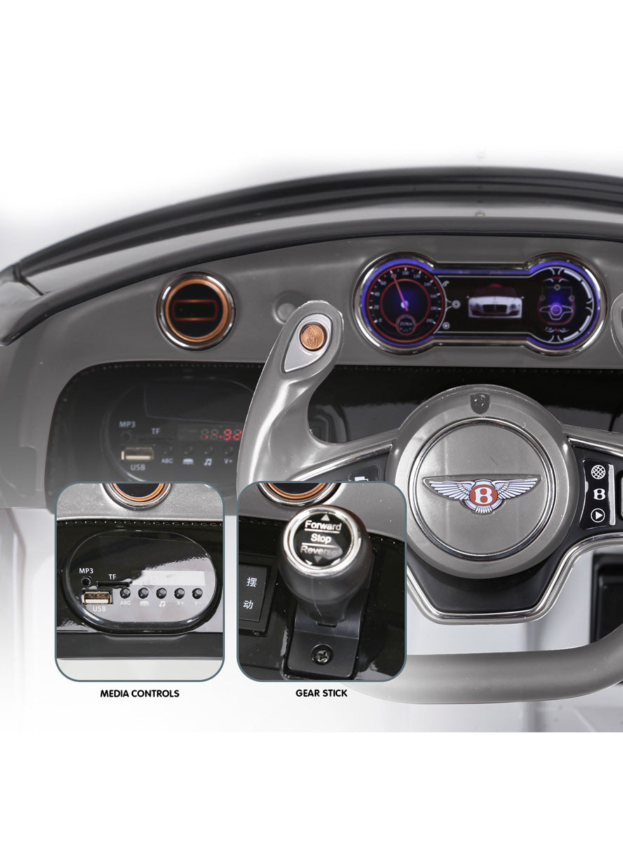 Kahuna Black Bentley EXP 12 Licensed Speed Kids Electric Ride On Car - Inside Image