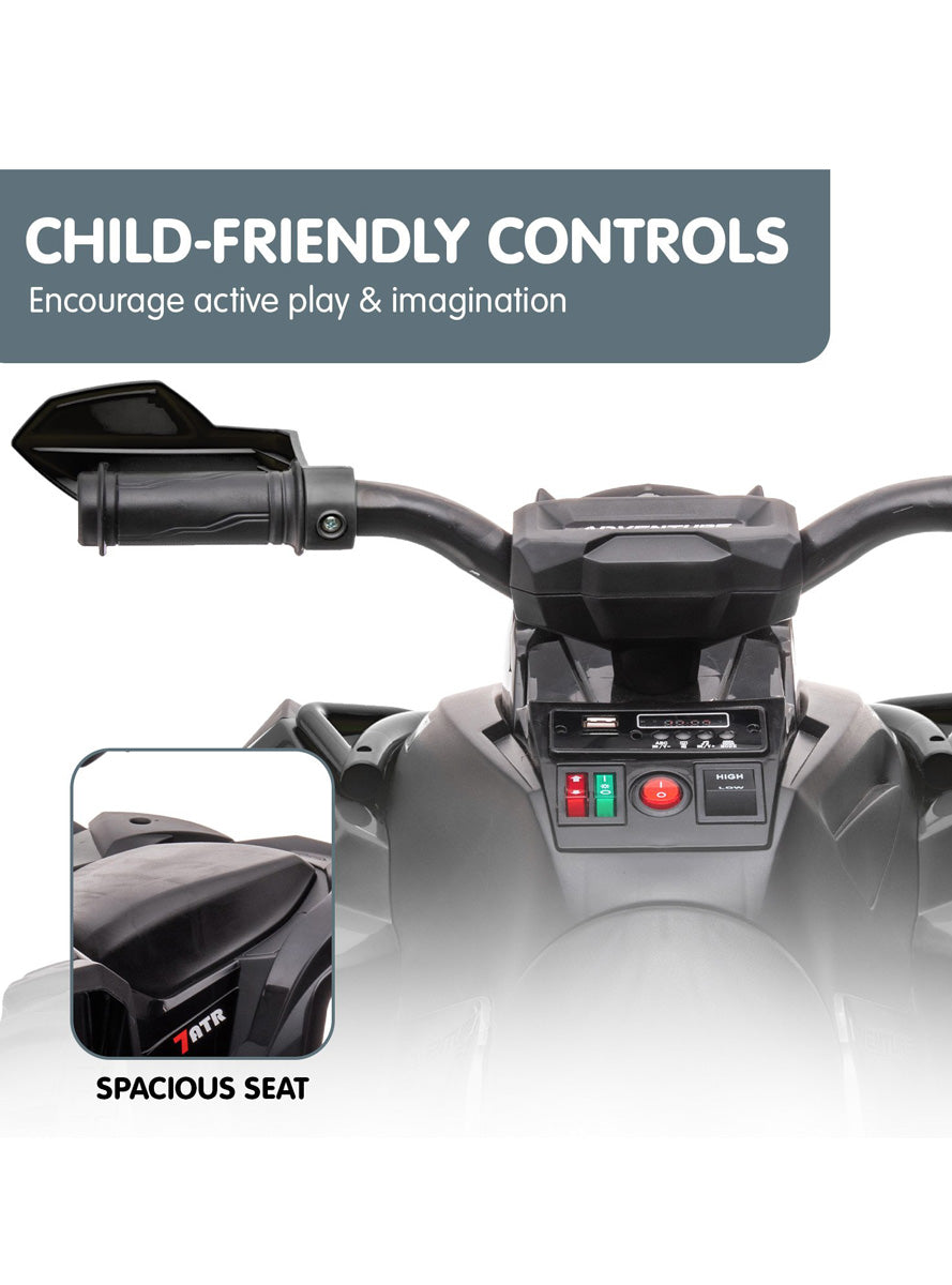 Kahuna Black GTS99 Kids Electric Ride On Quad Bike - Info Image 2