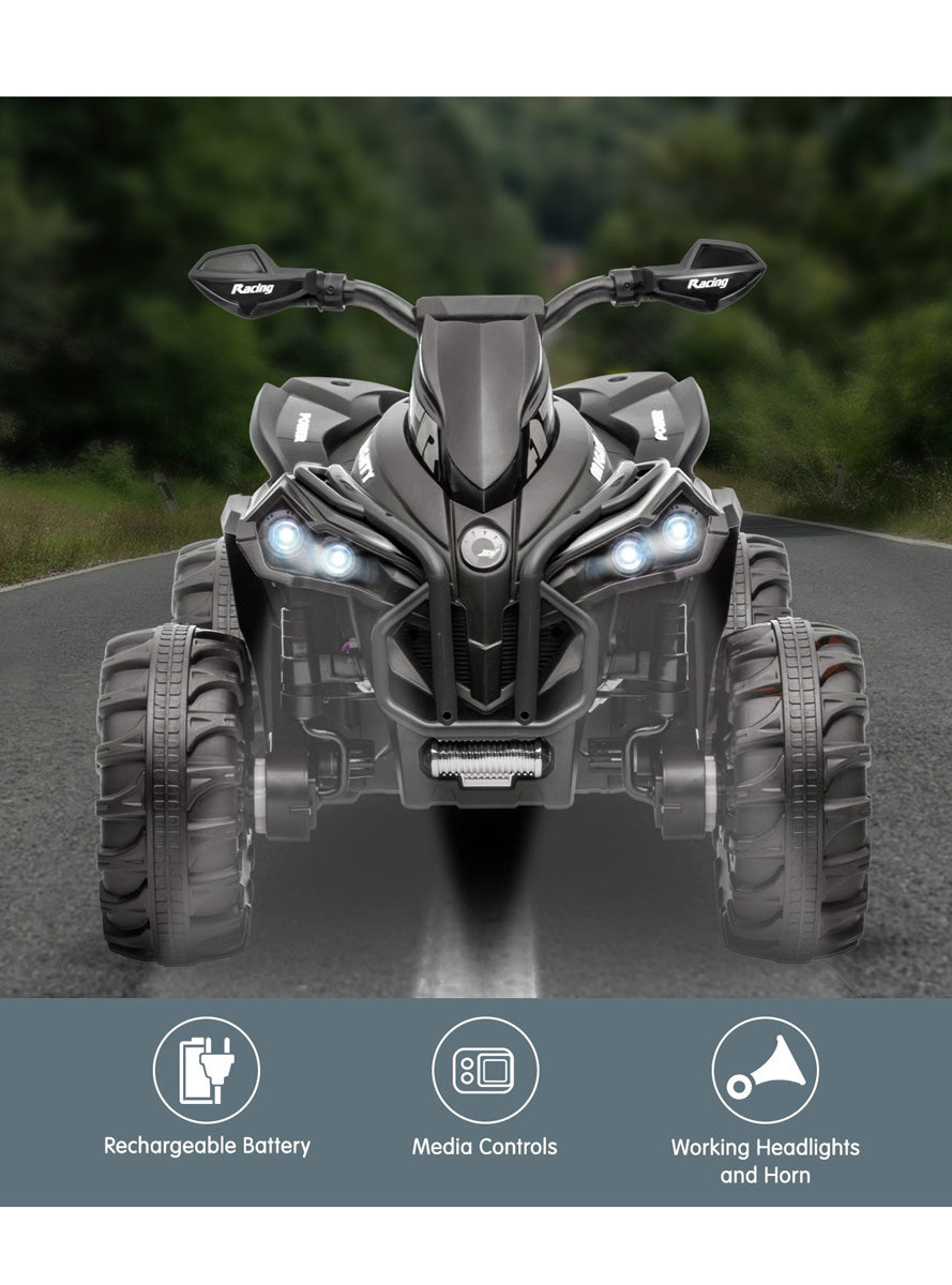 Kahuna Black GTS99 Kids Electric Ride On Quad Bike - Info Image 3