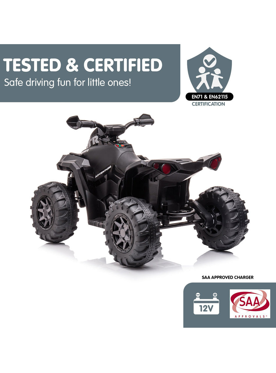 Kahuna Black GTS99 Kids Electric Ride On Quad Bike - Info Image 8
