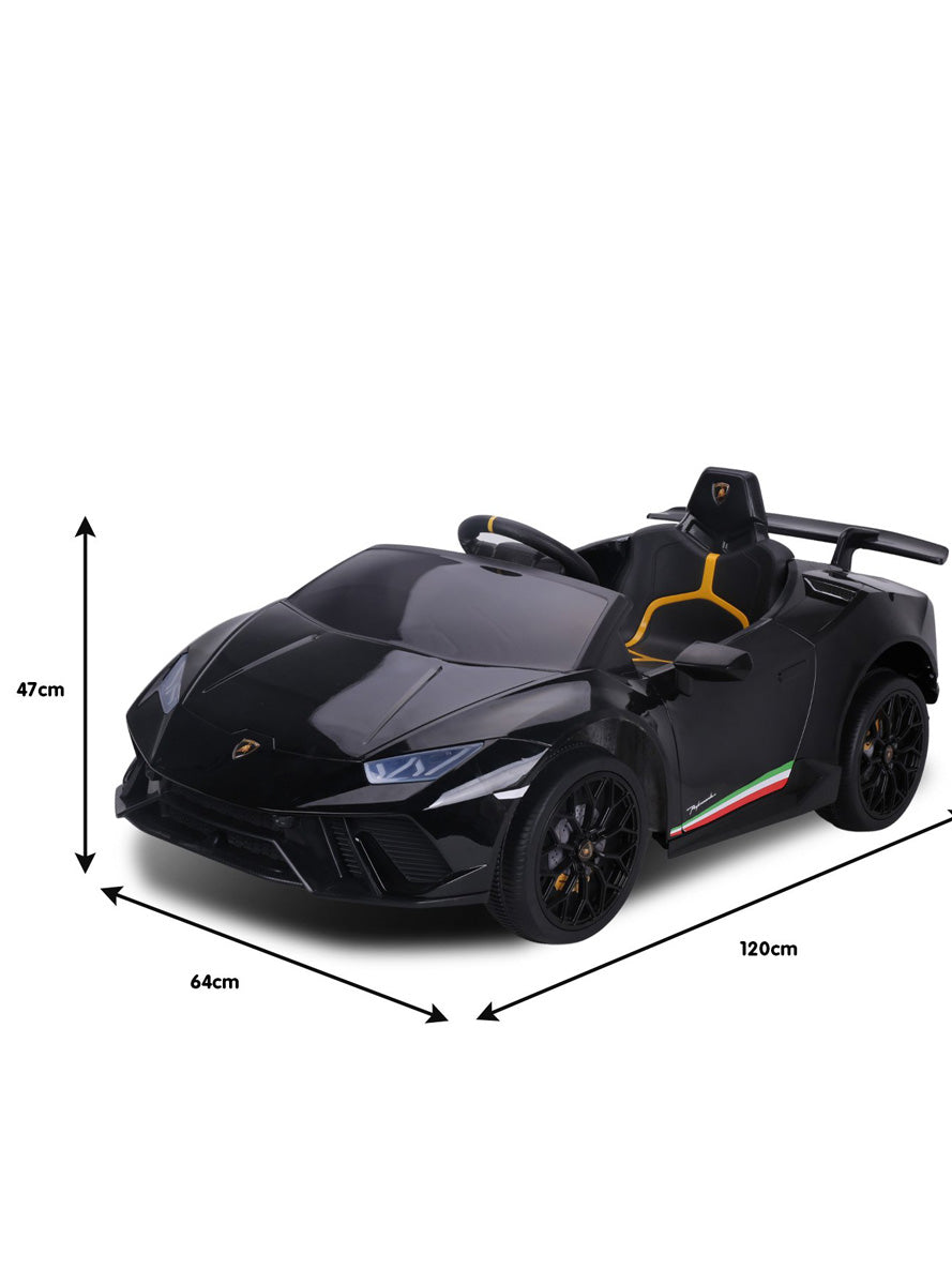 Kahuna Black Lamborghini Performante Kids Electric Ride On Car - Dimensions Image