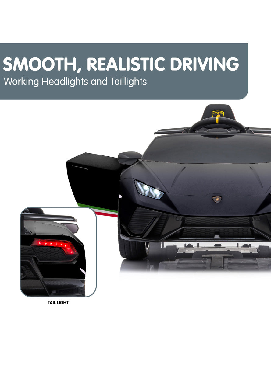 Kahuna Black Lamborghini Performante Kids Electric Ride On Car - Info Image 5