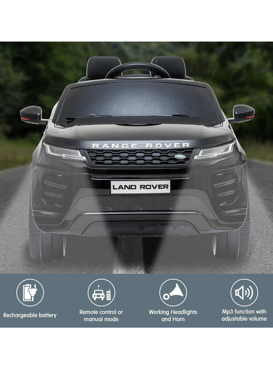 Kids Electric Ride On Car Kahuna Land Rover Licensed Black - Info Image 1