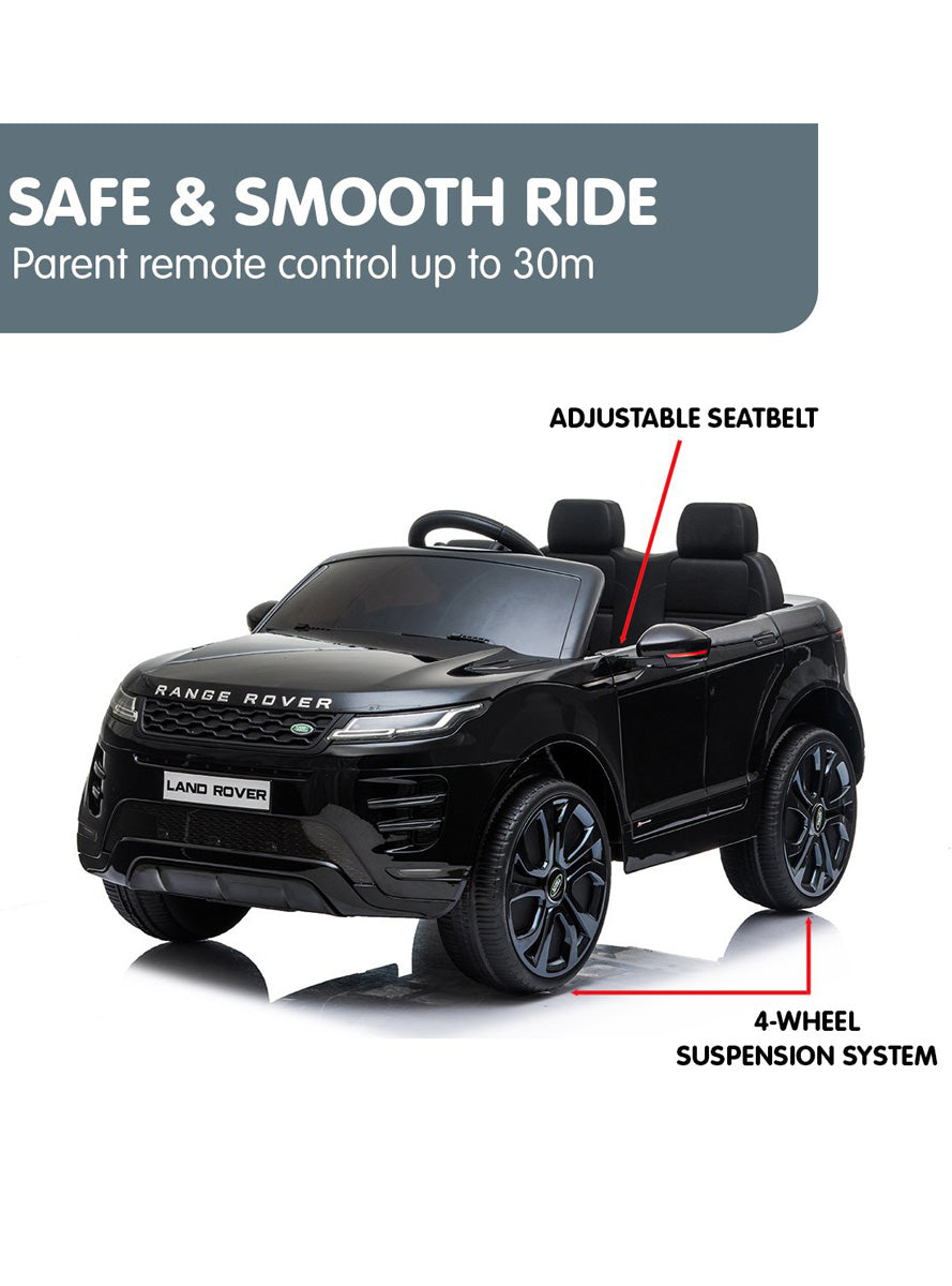 Kids Electric Ride On Car Kahuna Land Rover Licensed Black - Info Image 5
