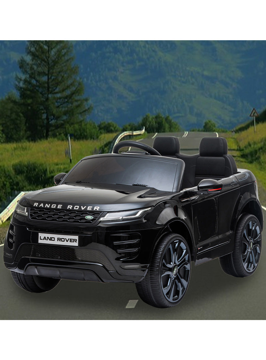 Kids Electric Ride On Car Kahuna Land Rover Licensed Black - Lifestyle Image