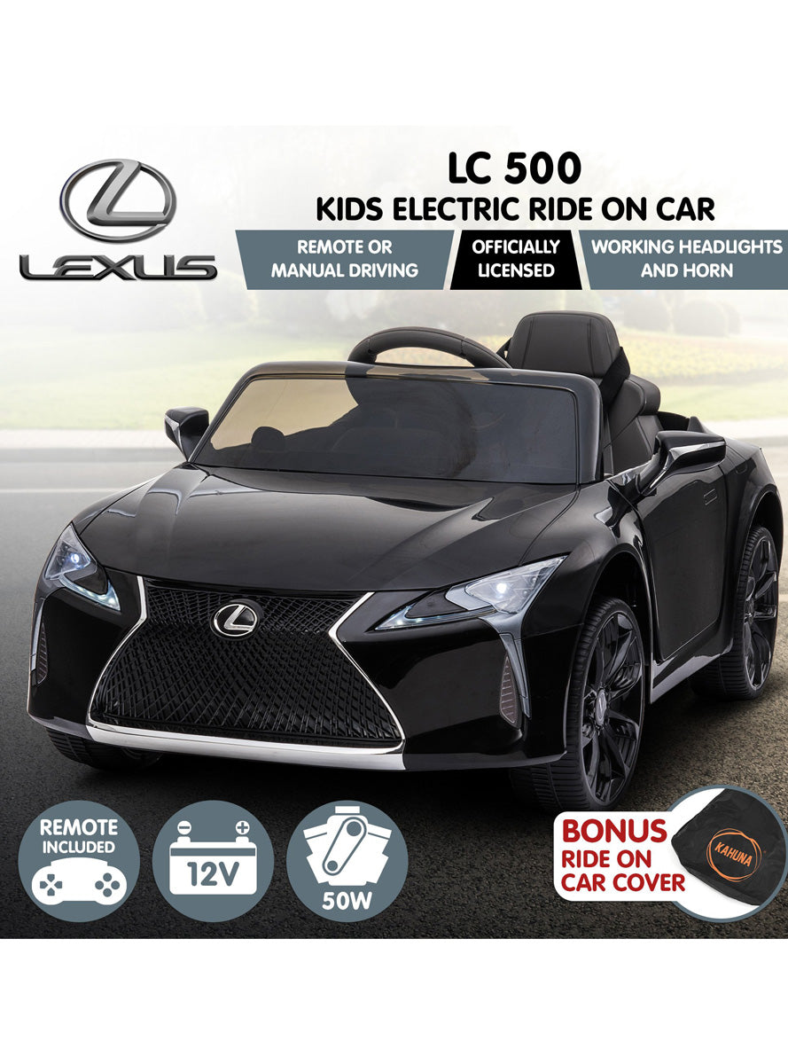 Kids Electric Ride On Car Kahuna Lexus LC 500 Licensed Black - Info Image 1