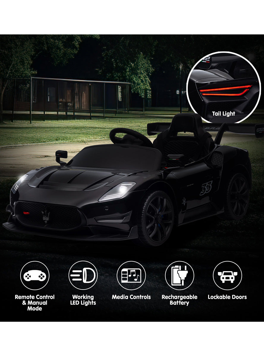 Kids Electric Ride On Car Kahuna Maserati MC20 GT2 Licensed Black - Info Image 1