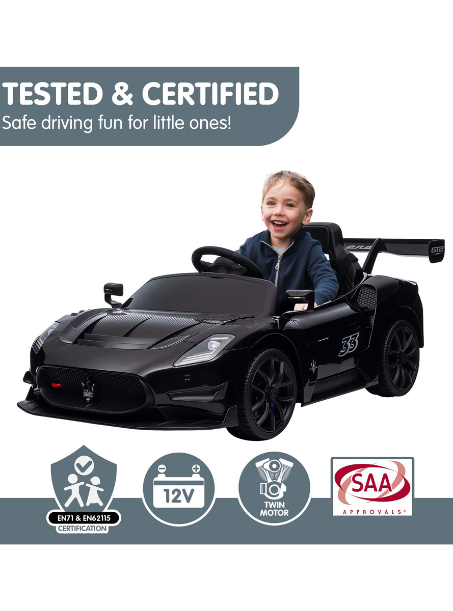 Kids Electric Ride On Car Kahuna Maserati MC20 GT2 Licensed Black - Info Image 4