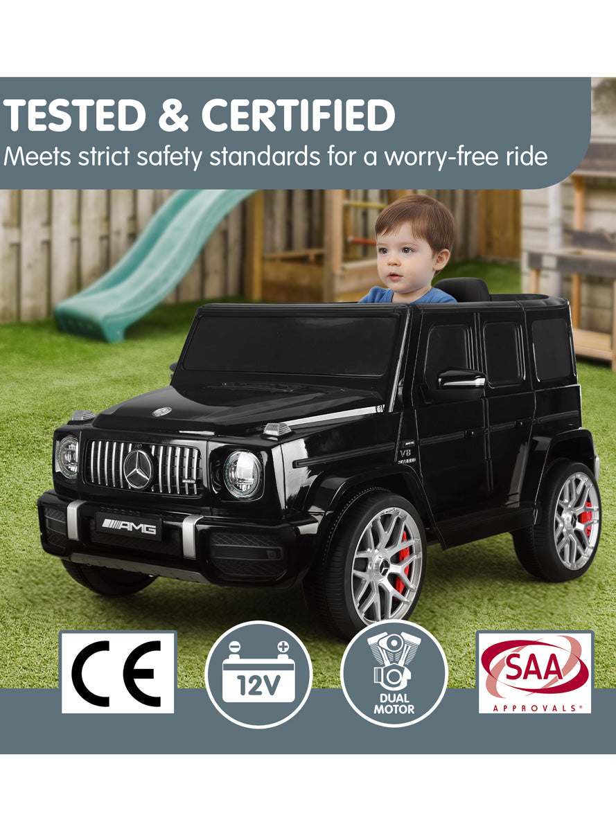 Kids Electric Ride On Car Kahuna Mercedes Benz AMG Licensed G63 Black with Remote Control - Info Image 6
