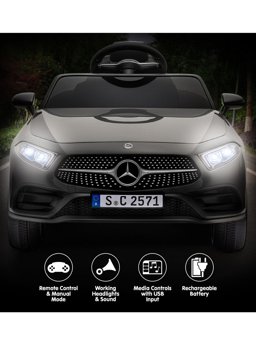 Kids Electric Ride On Car Kahuna Mercedes Benz CLS 350 Black Remote Controlled - Info Image 3