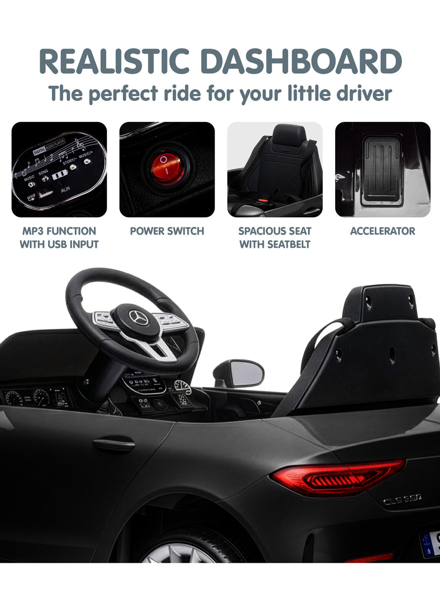 Kids Electric Ride On Car Kahuna Mercedes Benz CLS 350 Black Remote Controlled - Info Image 5