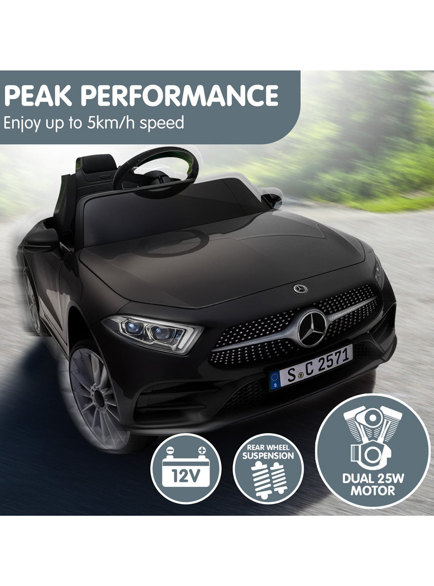 Kids Electric Ride On Car Kahuna Mercedes Benz CLS 350 Black Remote Controlled - Info Image 6