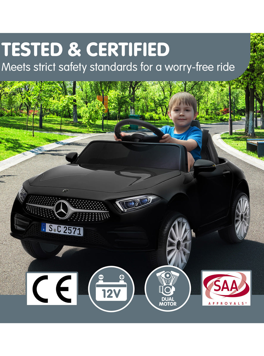 Kids Electric Ride On Car Kahuna Mercedes Benz CLS 350 Black Remote Controlled - Info Image 7