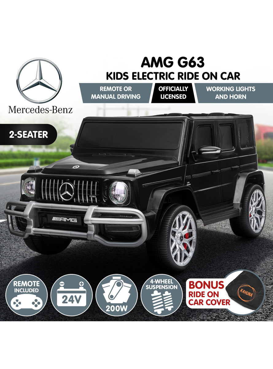Kahuna Black Mercedes Benz AMG G63 Kids Electric Ride On Car - Info Image 1