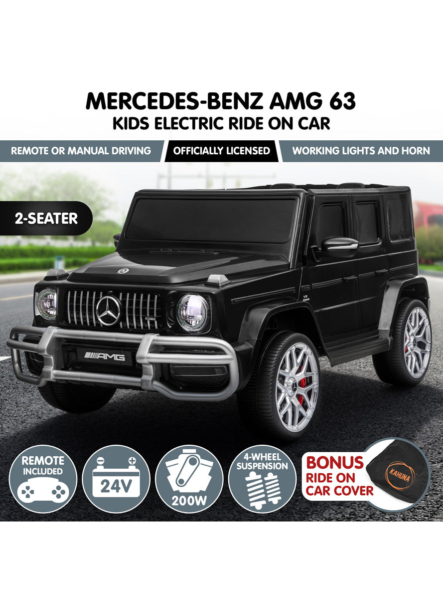 Kahuna Black Mercedes Benz AMG G63 Kids Electric Ride On Car - Info Image 2