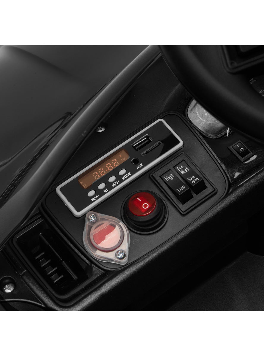 Kids Electric Ride On Car Kahuna Porsche Cayenne E Hybrid Coupe Licensed Black - Close Image