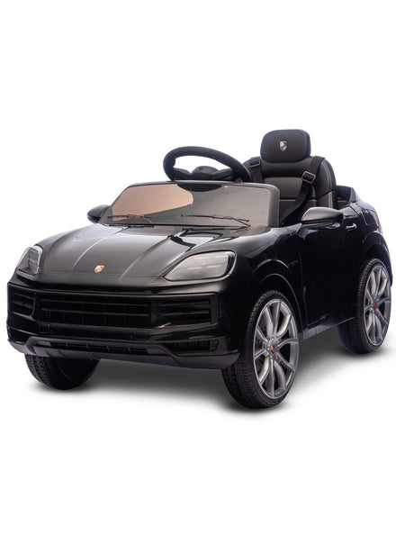Kids Electric Ride On Car Kahuna Porsche Cayenne E Hybrid Coupe Licensed Black - Main Image