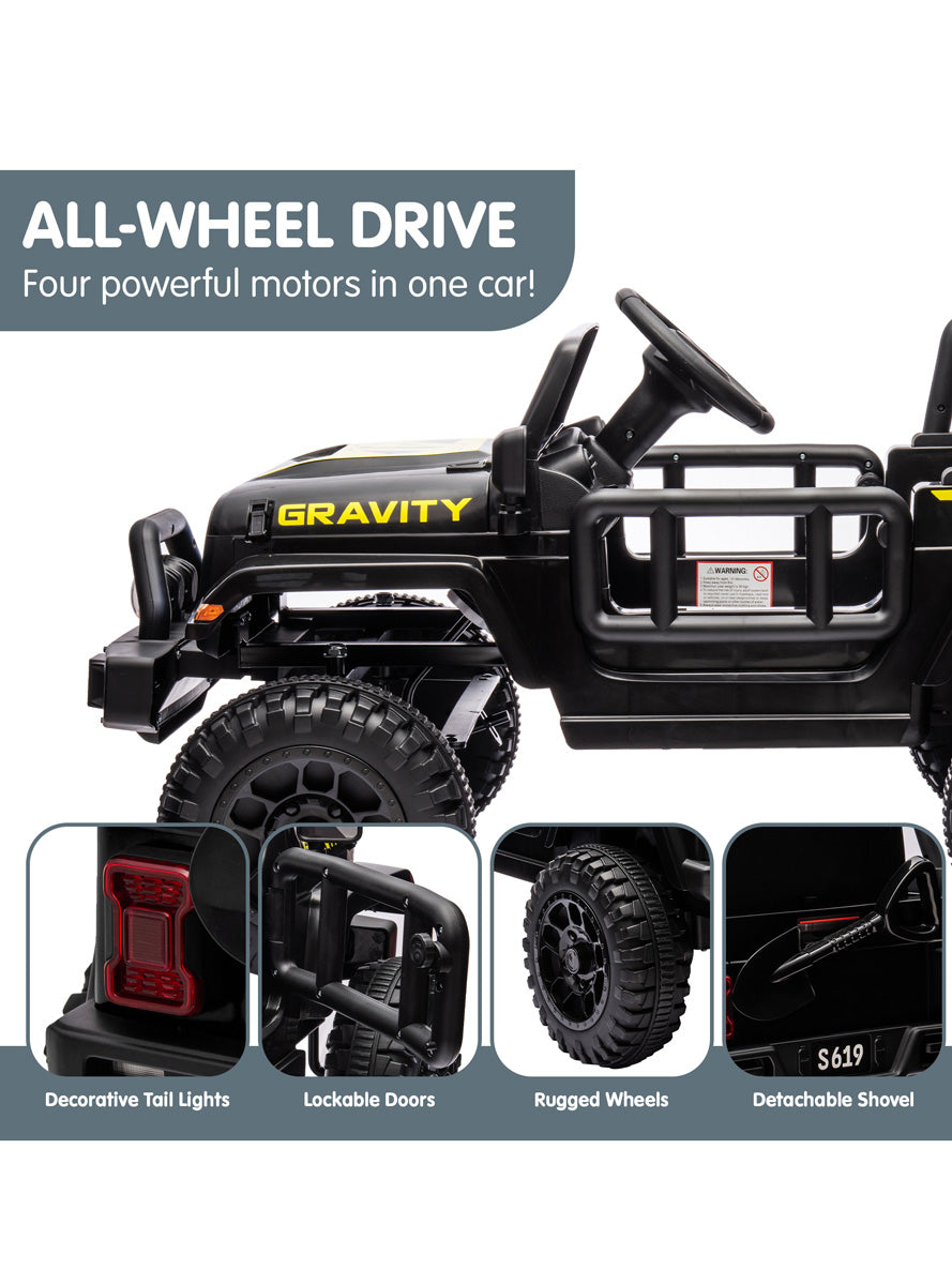 Kids Electric Ride On Car Kahuna S619 Gravity Black - Info Image 5
