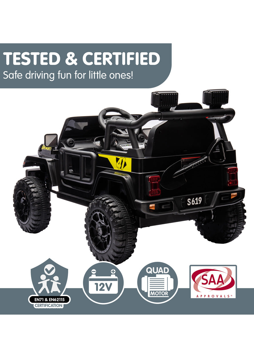 Kids Electric Ride On Car Kahuna S619 Gravity Black - Info Image 6
